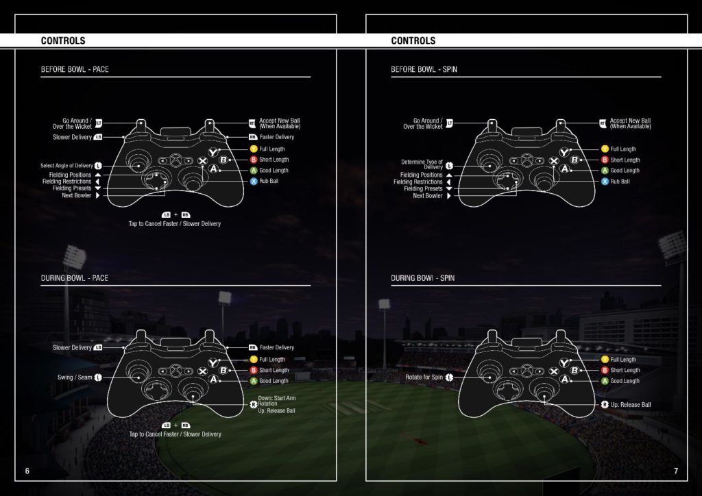 Don Bradman Cricket Basic Bowling Controls